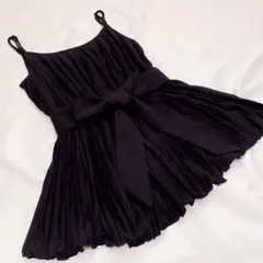 LAUTREAMONT ロートレアモン　プリーツキャミソール　黒