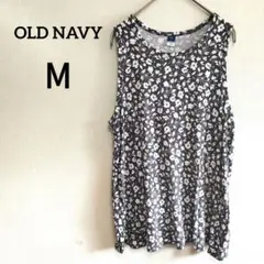 OLD NAVY【М】フラワープリント ノースリーブ Tシャツ タンクトップ