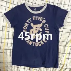 【素敵な風合い❗️】45rpm 総柄 リンガーTシャツ