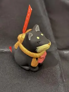 置き物　焼き物　犬　黒