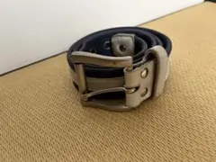 ハリウッドランチマーケット　HRM レザーコンビベルト　サイズ34 ホワイト