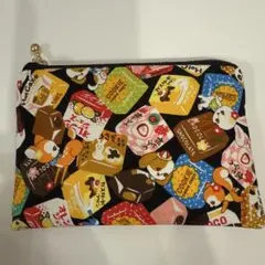 はいから横丁⭐︎チョコレート柄の布製ミニポーチ
