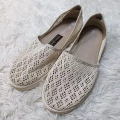 未使用級　Alberola　アルべローラ　メッシュスリッポン サンダル　オフWH