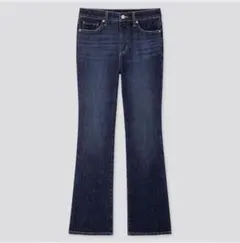 新品 未使用 UNIQLO ハイライズ スキニーフレアアンクルジーンズ