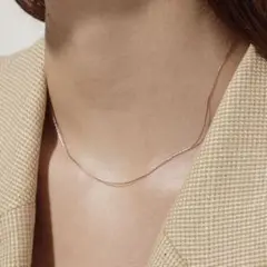 CENE ピンクゴールド サージカルステンレス ネックレス