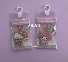 アンブレラチャーム ハローキティ&マイメロディ お名前チャームでうっかり防止に