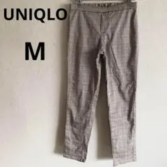 UNIQLO ユニクロ M チェック ストレッチ スキニーパンツ ウエストゴム