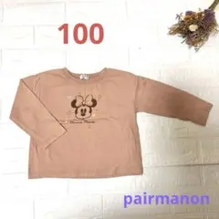 100cm ミニーマウス 長袖カットソー ロンＴ