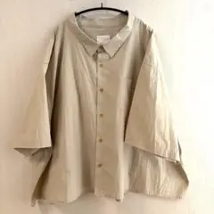 whowhat 5XL 半袖シャツ オーバーサイズ 日本製 ベージュ