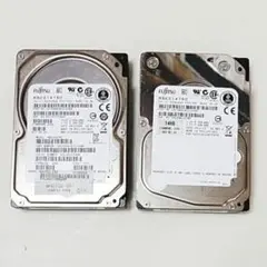 《動作確認済みHDD》2.5インチSAS 146GB 2個セット FUJITSU