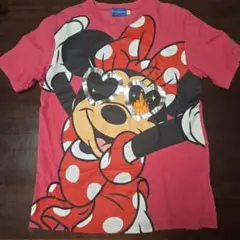ディズニー　Tシャツ　ミニーマウス　赤ピンク