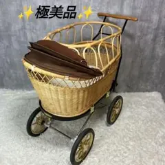 【極美品】東京乳母車 プスプス ブラック＆ゴールド 幌付き