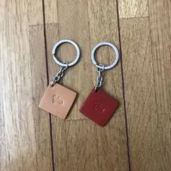 yes 牛革　キーホルダー　2つセット