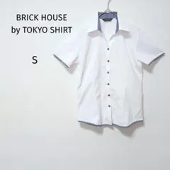 ブリックハウスバイトウキョウシャツ ホワイト 白 半袖 シャツ ブラウス S