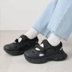 厚底ベルトスニーカーサンダル スポーツサンダル ベルト付き