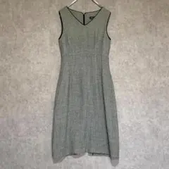 ONSAN MICHELLE(9AR)ツイードひざ丈ワンピース＊ジャンスカ＊毛混