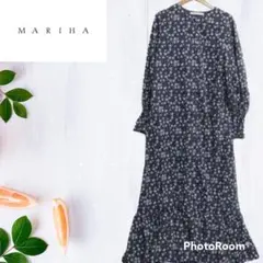 新品タグ付き マリハ MARIHA マドモアゼルのコート 長袖ロングワンピースS
