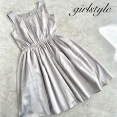 girlstyle ガールズスタイル ノースリーブ フレア ドレス ワンピース