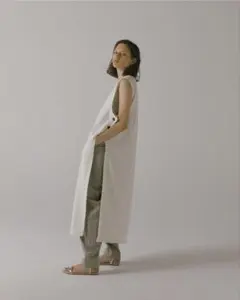 【美品】LOHEN ローヘン　サイドスリットロングジレ