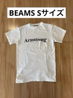 BEAMS Tシャツ Armstrong ホワイト　メンズ　Sサイズ