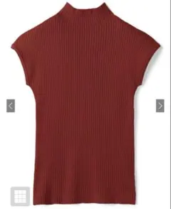 GRL ハイネックフレンチスリーブリブニットトップス rut689 レッド