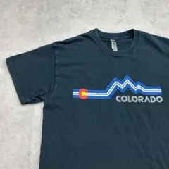 COLORADO　コロラド　ロゴプリント　半袖　Tシャツ　古着　ブラック　黒　M