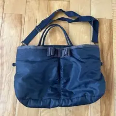【美品】ハーベストヒルズマザーズバッグ　ネイビー　紺　ネイビーリボントートバッグ