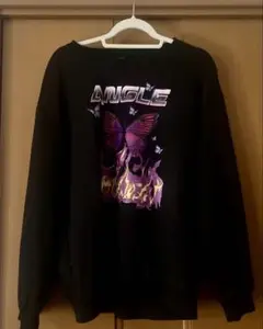 ANGLE バタフライグラフィック トレーナー SHEIN XL