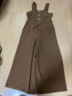 レディース　L ブラウン　オールインワン　サロペット　パンツ　オーバーオール