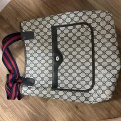 【美品】グッチ トートバッグ ネイビー スプリー厶 シェリーライン GG柄