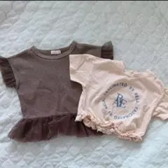 ペアマノンのチュール付きTシャツ　RELA.Tシャツ