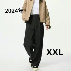 UNIQLO　ユニクロ　タックワイドパンツ　XXL ブラック