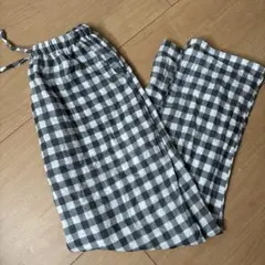 DAY CLOSET ギンガムチェックリラックスルームパンツ　L L