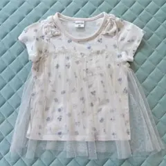 loulou Ami 花柄チュールTシャツ 100