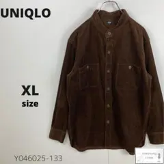 美品 UNIQLO ユニクロ コーデュロイワークシャツ 長袖 コットン XL