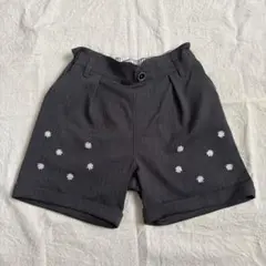 【未使用品】 メゾピアノ　花柄刺繍 ショートパンツ　140