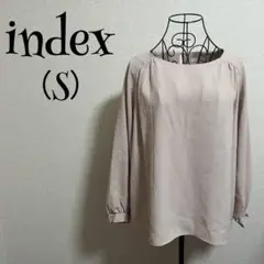 index/インデックス（S）ブラウス/ベージュ/長袖/オフィスカジュアル/無地