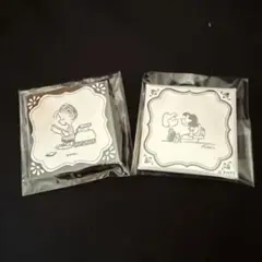 スヌーピーカフェ　缶バッジ　2点セット