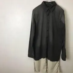 美品 ZARA ザラ 後染め ロング コットン シャツワンピース