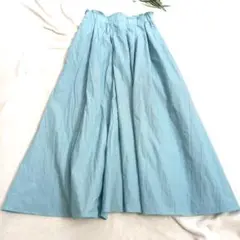 夏物sale♡イエナ　コットン　ナイロン　ヘアラインストライプ　ロングスカート