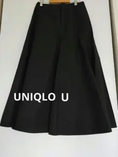 美品！★UNIQLO U（ユニクロユー）★黒　ロングスカート★綿100%★