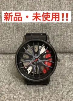 【新品・未使用‼️】 腕時計 車 ホイール デザイン
