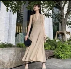 L'Or ロル　Open Neck Dress　かじまり　ローブブラン