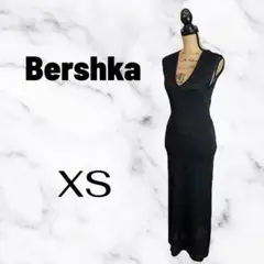 新品✨【Bershka】シャイニータイトニットワンピース　ラメ加工　薄手　黒