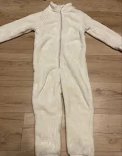 H&M ホワイトフリース着ぐるみ（ジッパー付き）100新品