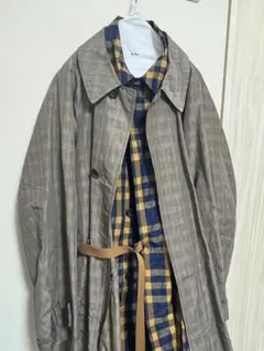 kolor 20ss ナイロンラミーチェックコート size1