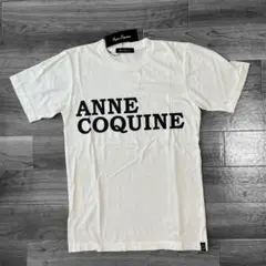 AnneCoquine アンコキーヌ ワッペン付きプリントTシャツ ホワイトＳ