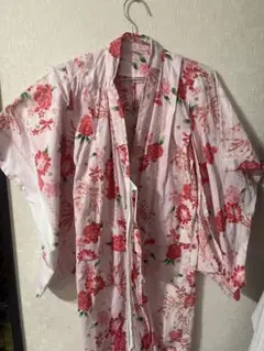 子供用 浴衣 ピンク 赤 花柄 130しcm