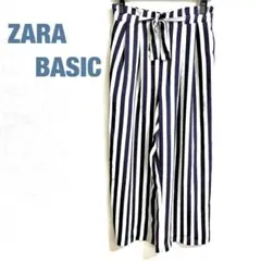 【ZARA BASIC】パンツ　ストライプ　レディース　ズボン　ザラベーシック