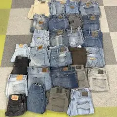 リー ラングラーアメリカ古着ジーンズデニムパンツ27着セットまとめ売りジャンク